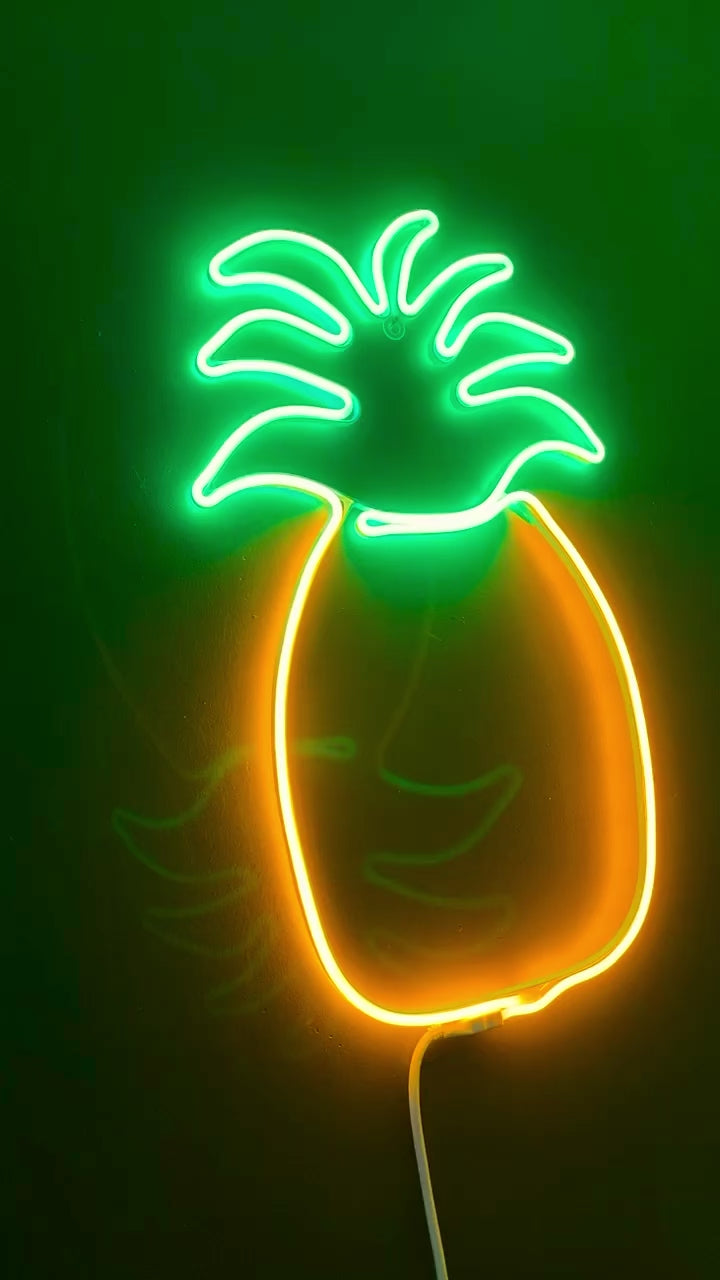 Pineapple neon decor