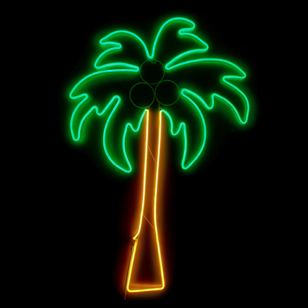 Coconut tree neon decor